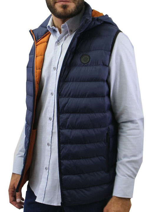 Αμάνικο Μπουφάν Puffer Navy Μπλε