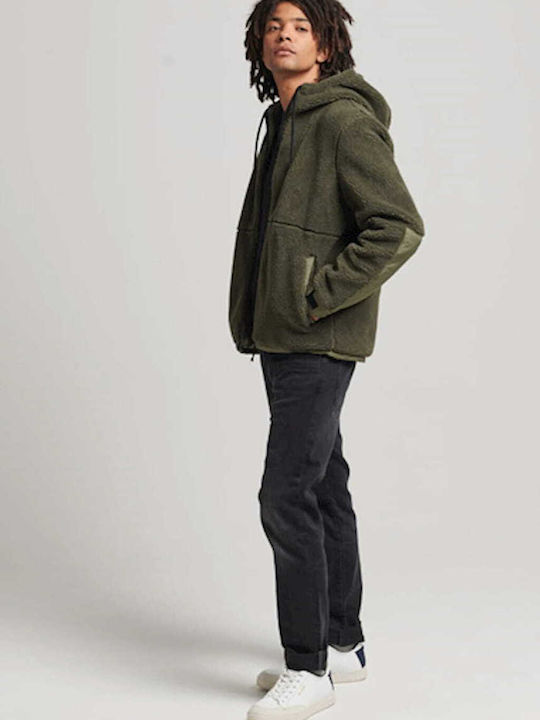 D3 code XPD Borg Hybrid Winter Jacket Softshell Waterproof and Windproof Washed Khaki