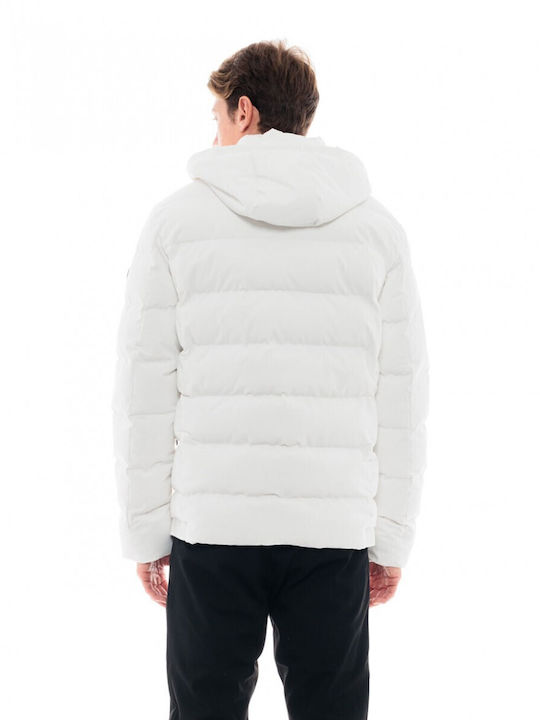 Splendid Men's Winter Puffer Jacket White