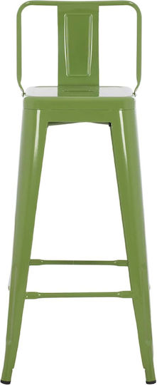 Hocker Bar mit Rückenlehne Metall Lahani 43x43x100cm