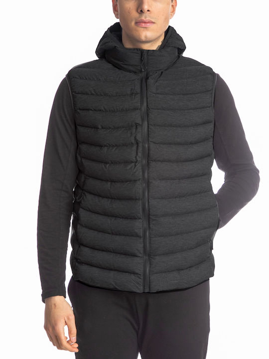 Paco & Co Ärmellos Herren Jacke Puffer Schwarz