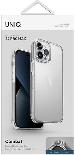Uniq Combat Umschlag Rückseite Silikon Crystal Clear (iPhone 14 Pro Max)