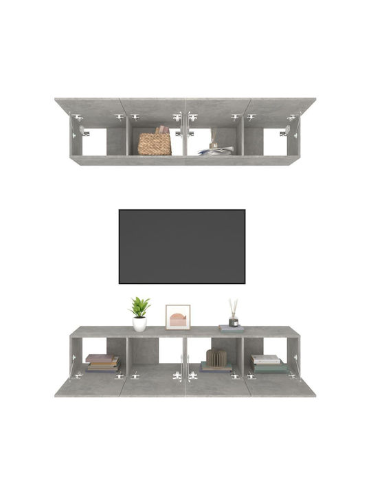 Wohnzimmer TV-Einheit Gray L80xB30xH30cm