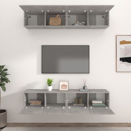 Living Room TV Unit Gray L80xW30xH30cm