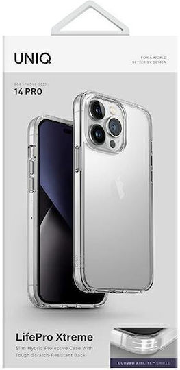 Uniq LifePro Xtreme Umschlag Rückseite Silikon Crystal Clear (iPhone 14 Pro)