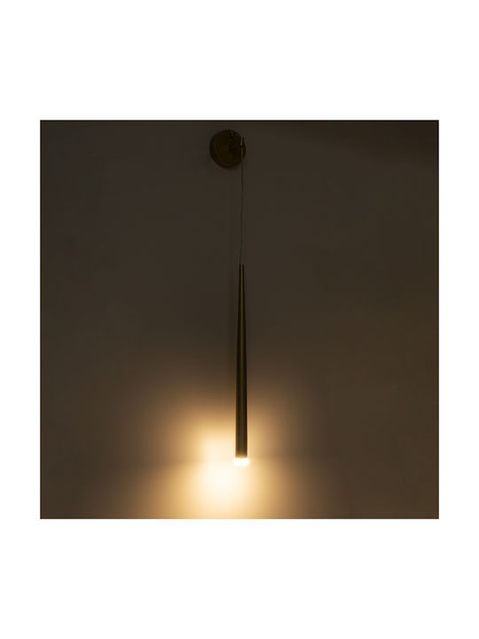 GloboStar Tears Modern Lamp Wall with Integrated LED and Adjustable White Light Gold 3.2x51.5cm