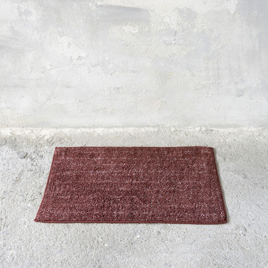 Nima Badematte Synthetisch,Polyester/Cotton/Leather Rechteckig Homey 27633 Wine Red 50x80cm