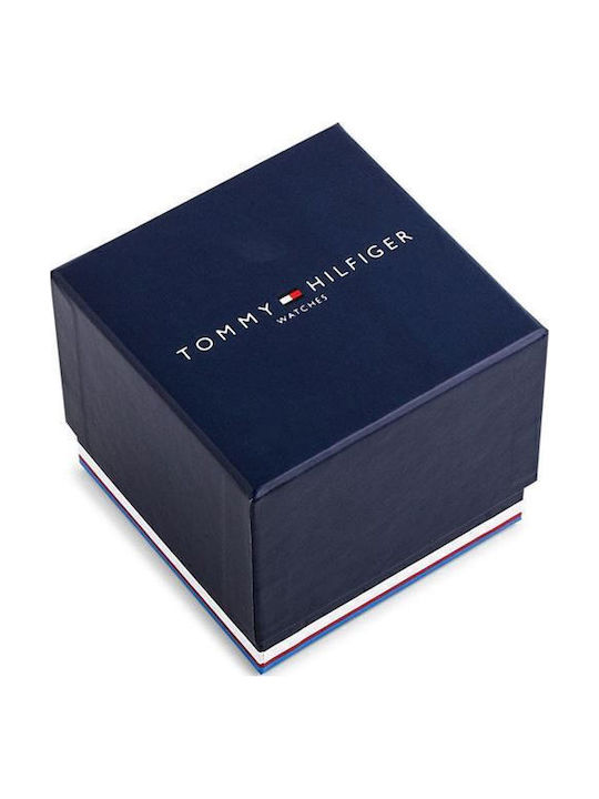 Tommy Hilfiger Ανδρικό Ρολόι 44mm Χρονογράφος Μπαταρίας με Ασημί Ατσάλινο Μπρασελέ