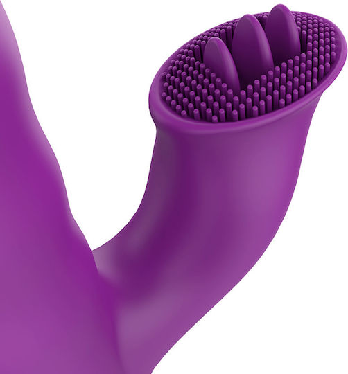 Dream Love Fun Function Zenda Thruster & Rotation Δονητής Rabbit 24.5cm Purple