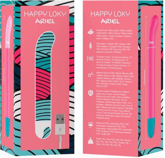 Dream Love Happy Loky Ariel Mini Δονητής G-Spot G-Spot Vibrator 13cm Fuchsia