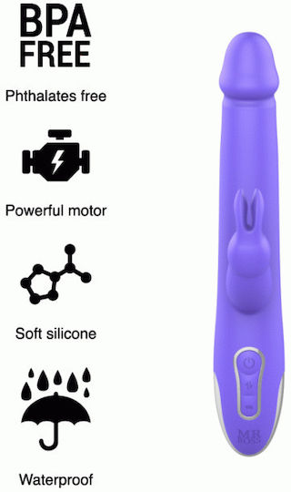 Fun Factory Mr Boss Arturo Δονητής Rabbit με Απομακρυσμένο Έλεγχο Vibrator With Rotating Beads 24cm Blue