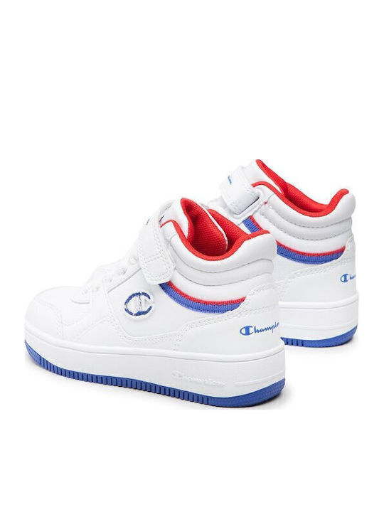 Rebound Vintage Mid PS Αθλητικά Παιδικά Παπούτσια Μπάσκετ με Σκρατς Λευκά