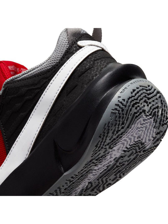 Team Hustle D 10 Kids Sports Shoes Basketball with Laces University Red / Particle Grey