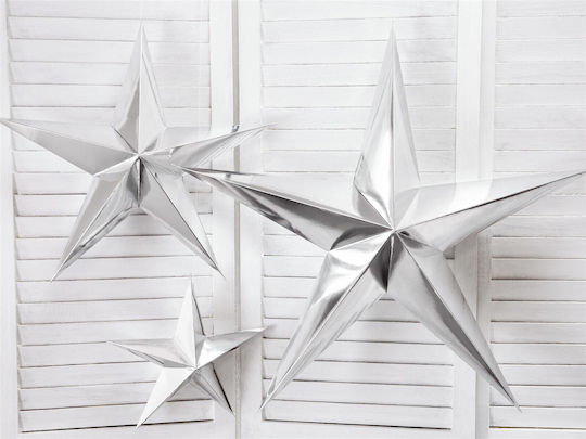 PartyDeco Κρεμαστό Αστέρι Ασημί PartyDeco Κρεμαστό Αστέρι Ασημί
