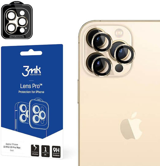 3MK Προστασία Κάμερας Tempered Glass Χρυσό για το iPhone 13 Pro, iPhone 13 Pro Max