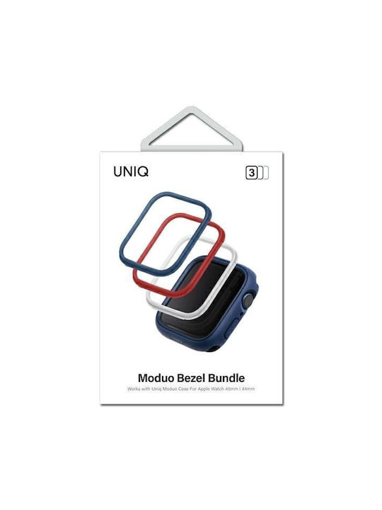 Uniq Moduo 3-in-1 Bezel Bundle Blue-Red-White για Moduo Θήκη για Apple Watch 44/45mm Uniq Moduo 3-in-1 Bezel Bundle Blue-Red-White για Moduo Θήκη για Apple Watch 44/45mm