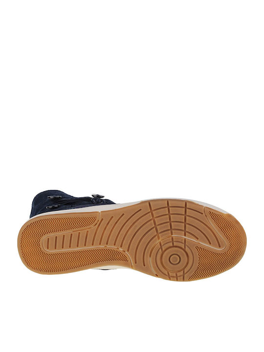 Cream K Kids Snow Boots with Zipper Navy Blue