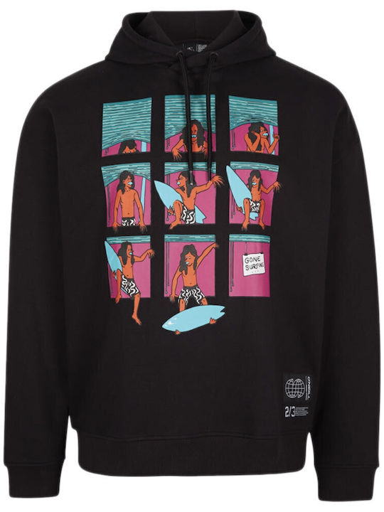Progressive Sweatshirt with Hood Black