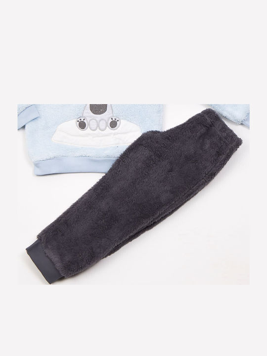 Trax Kids' Pajamas Winter Cotton Light Blue