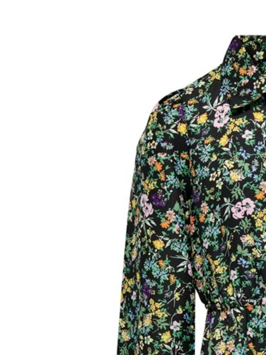 Παιδικό Φόρεμα Μακρυμάνικο Floral Πράσινο