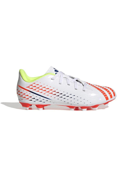 Adidas Παιδικά Ποδοσφαιρικά Παπούτσια Predator Edge 4 με Τάπες Λευκά