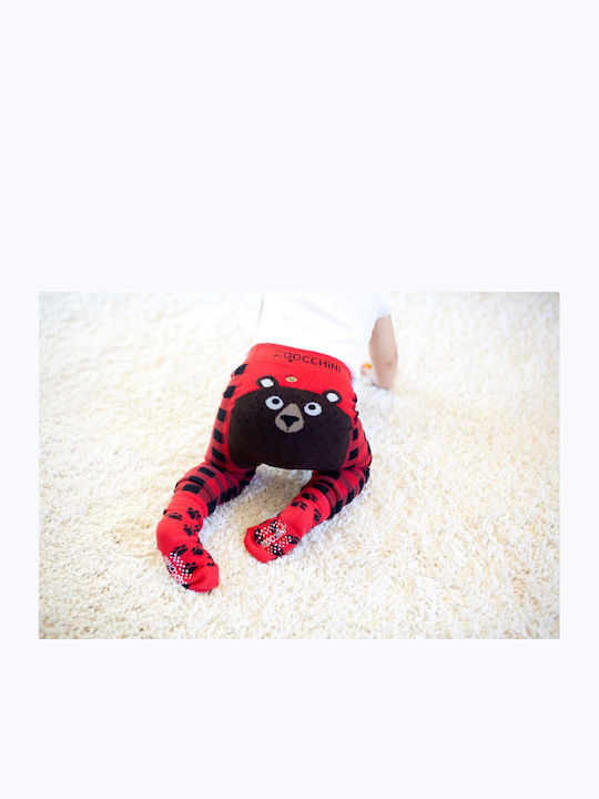Kinder Leggings Lang Rot Grip+Easy Crawler Pants & Socks Set