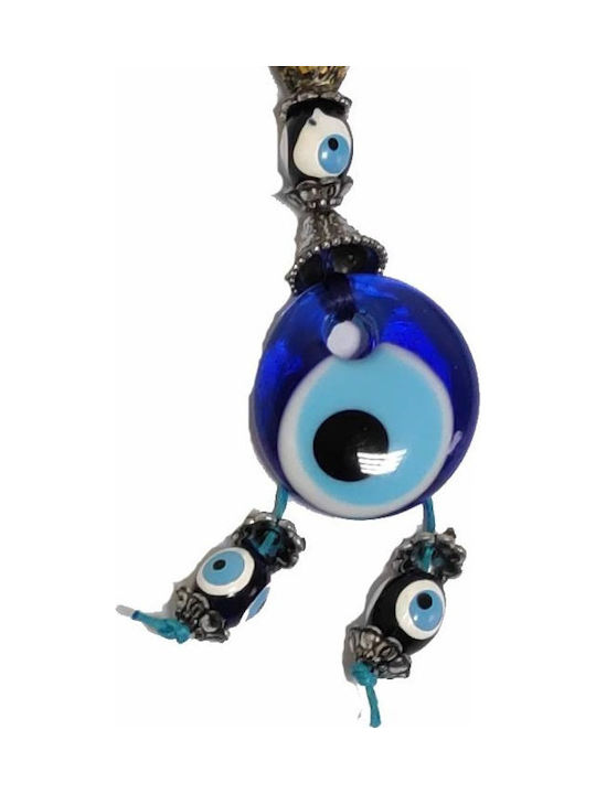 Kostibas Fashion Handmade Metallic Eye Keychain Blue