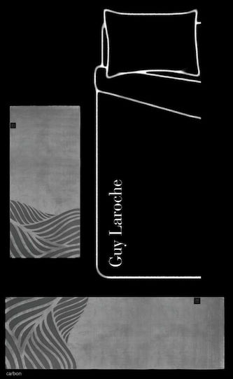 Guy Laroche Palm Modern Bedroom Rugs Set Carbon 1176090222000 3pcs