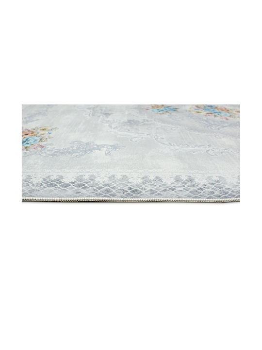 Tzikas Carpets 72005-022 Modern Bedroom Rug Set Cotton Damask Blue 3 Pieces