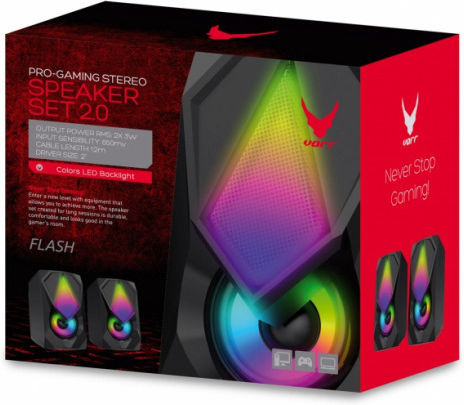 Omega Varr 2.0 Speakers with RGB 6W Black