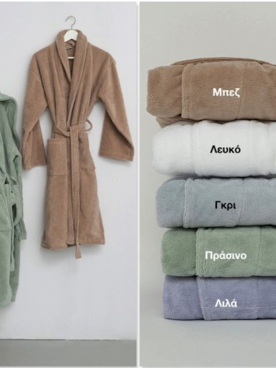 Palamaiki Simour Bathrobe with Hood Grey 300gr/m²
