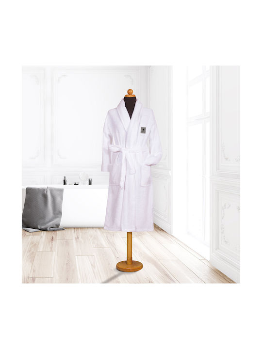 Greenwich Polo Club 3200 Collar Bathrobe Λευκό 390gr/m²