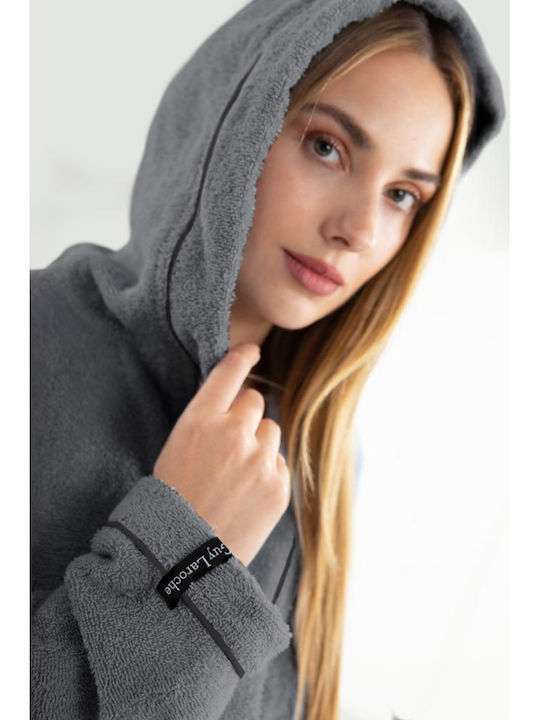 Guy Laroche Casual Bathrobe with Hood Titanium 400gr/m²