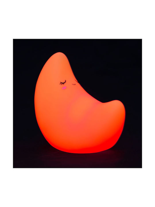 Legami Milano Kids Decorative Lamp Moon with Color Changes Yellow 10.5x7.11x12.5εκ.