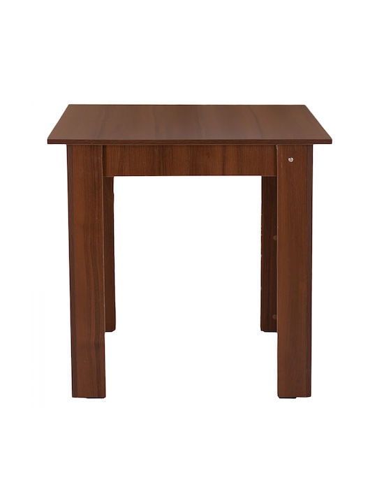 Table Kitchen Wooden Walnut 80x80x77cm