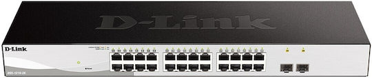 D-Link DGS-1210-26 Unmanaged L2 Switch with 26 Gigabit (1Gbps) Ethernet Ports and 2 SFP Ports