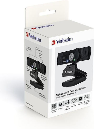 Verbatim AWC-03 Web Camera 4K με Autofocus 49580