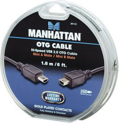 Manhattan 1.8m USB 2.0 Cable mini A-Male to mini B-Male (391122)