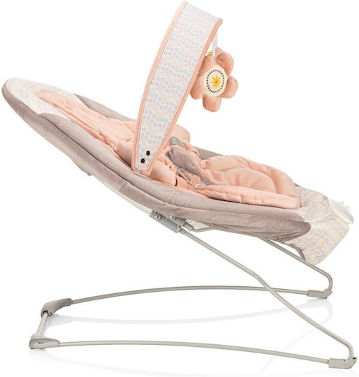 Wellgro Elektrisch Baby Relax Smart Bounce mit Musik und Vibration Rosa für Kind bis 9kg