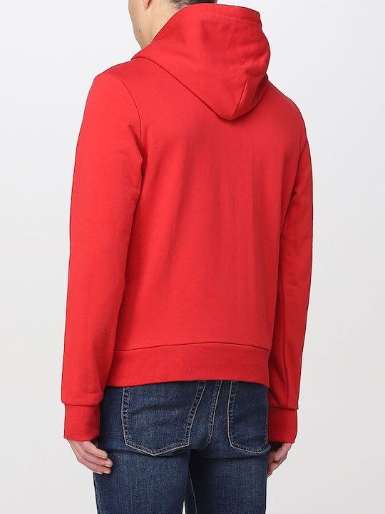 Diesel Herren Sweatshirt mit Kapuze und Taschen Rot