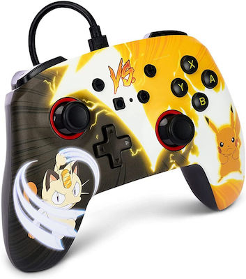 PowerA Enhanced Wired Gamepad for Switch Pikachu vs. Meowth