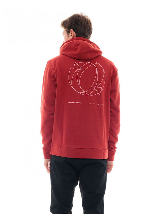 Biston Herren Sweatshirt mit Kapuze Rot