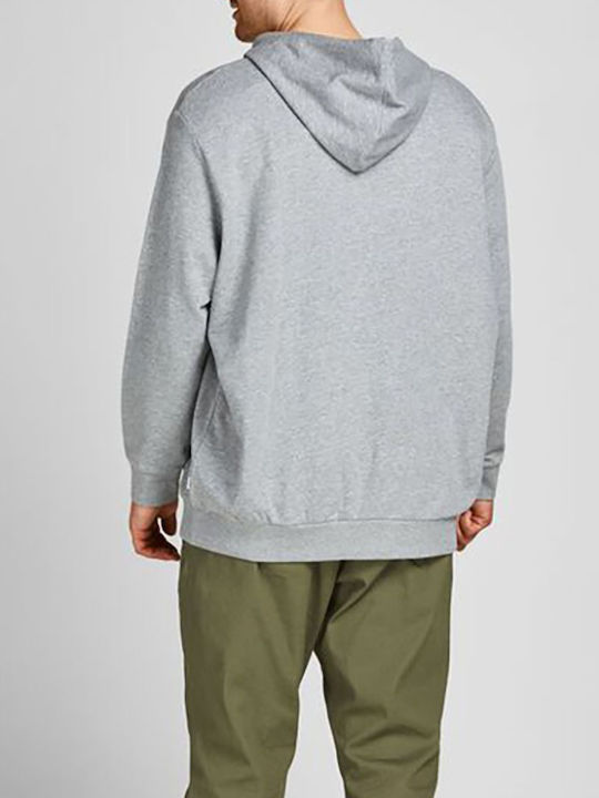 Jack & Jones 12205288 Gri deschis Melange Melange cu Glugă