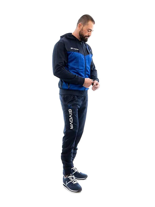 Tuta Visa Football Tracksuit Glossy with Elastic Navy / Blue