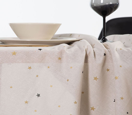 Nef-Nef Homeware Linen Star Χριστουγεννιάτικο Τραπεζομάντηλο Υφασμάτινο Αστέρια 300x150εκ.