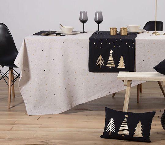 Nef-Nef Homeware Ленена Покривка за Маса със Звезди