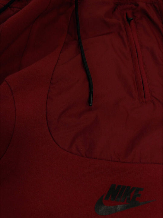 Nike Av15 Pant Παντελόνι Φόρμας με Λάστιχο Fleece Κόκκινο