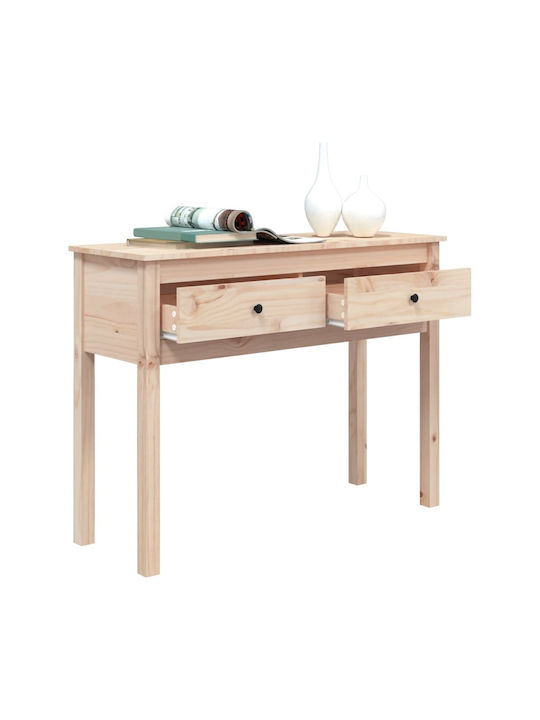 Solid Wood Console Table Πεύκου L100xW35xH75cm