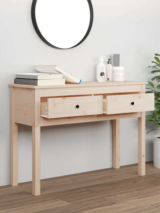 Solid Wood Console Table Πεύκου L100xW35xH75cm