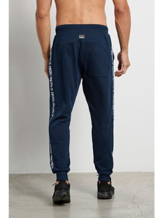 BodyTalk Men's Sweatpants with Rubber Navy Blue